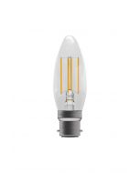 BELL 60703 3.3W LED Filament Candle Bulb - BC, Clear, 2700K
