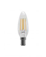 BELL 60704 3.3W LED Filament Candle Bulb - SBC, Clear, 2700K