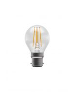 BELL 60731 3.3W LED Filament Round Bulb - BC, Clear, 2700K