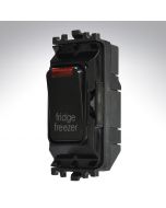 MK K4896NFFBLK Black Grid Switch + Neon 20A Fridge Freezer