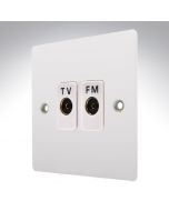 Hamilton 8MWTVFMW Matt White Isolated TV/FM Diplexer 1in/2out