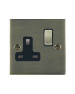 Hamilton 89SS1AB-B Antique Brass 13A single switched socket