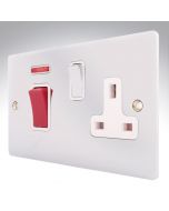 Hamilton 8745SS1BC-W Polished Chrome 45A Cooker Switch + Neon + Socket