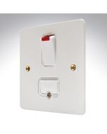 MK K14961WHIW Edge White Metal Spur Switched + Neon