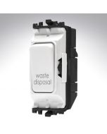 MK K4896WDWHI Grid Switch 1 Way Double Pole 20A Waste Disposal