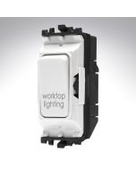 MK Grid Switch 1 Way Double Pole 20A Worktop Lighting