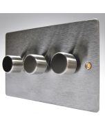 Hamilton 843X40 Stainless Steel 3 Gang Dimmer 400W