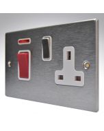 Hamilton 7445SS1SS-W Stainless Steel 45a Switch & Socket