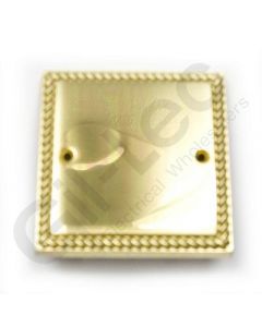 Polished Brass Single Blank Plate