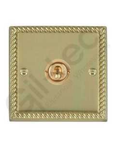 Polished Brass Dolly Switch 1 Gang 10A
