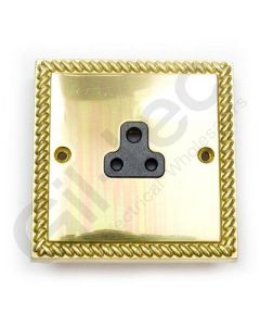 Polished Brass Unswitched 2A Socket