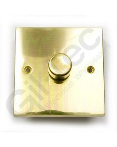 Polished Brass Dimmer Switch 1 Gang 600W