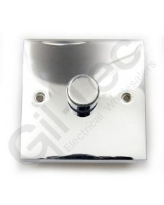Polished Chrome Dimmer Switch 1 Gang 600W