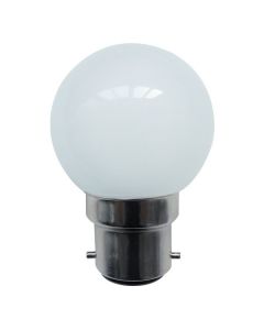BELL 1W LED Blue Round Bulb - BC, 110V/240V