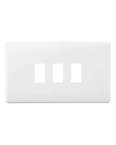 BG Nexus G83 3G Single Grid Front Plate White