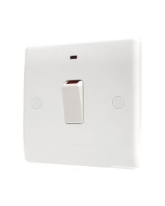 BG 833 20A Double Pole Switch With Neon and Cable Outlet