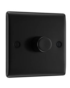 BG NFB81 Matt Black Single Intelligent LED 2 Way Dimmer Switch