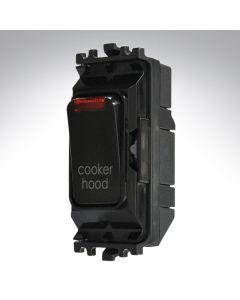 MK K4896NCHBLK Black Grid Switch + Neon 20A Cooker Hood