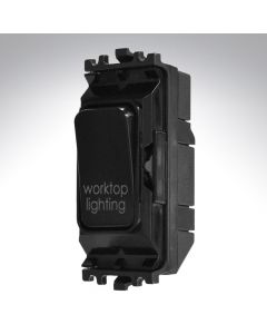 MK K4896WLBLK Black Grid Switch 20A Worktop Light