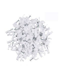 Cable Clip Round 7-10mm White - Box of 100