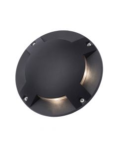 Forum Zinc Scout 4 x 1w LED Surface Mount Ground Light Aluminium IP67 Black