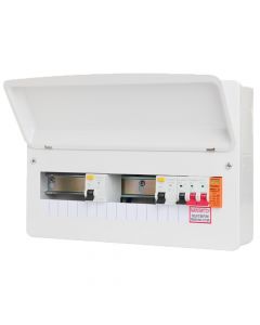 Fusebox F2010DX100 10 Way Dual 100A 30mA Type A RCD Consumer Unit + Surge Protection