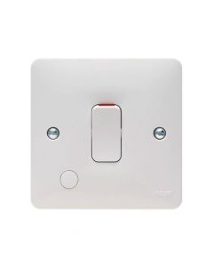 Hager Sollysta 20A Double Pole Switch with Flex Outlet