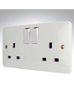 Hager Sollysta Switched Double Socket