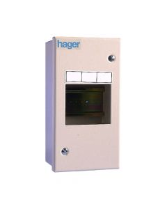 Hager Steel Enclosure 3 Module 1 Row