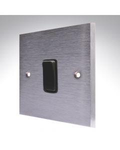 Brushed Chrome Light Switch 1 Gang 10A