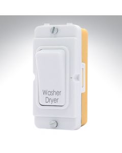 Hamilton IDPWDRYWH-W Marked Grid Switch 20a Double Pole Washer Dryer