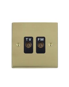 Hamilton 92TVFMB Polished Brass TV/FM Socket