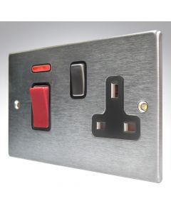 Hamilton 7445SS1SS-B Stainless Steel 45a Switch & Socket