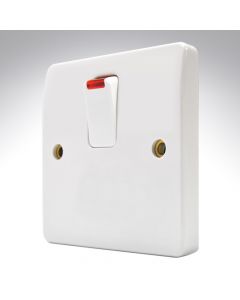 MK K5423WHI 20a DP + Neon + Base Outlet - Deep Plate