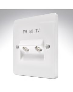 MK K3522WHI TV - FM Twin Isolated Socket Diplexer