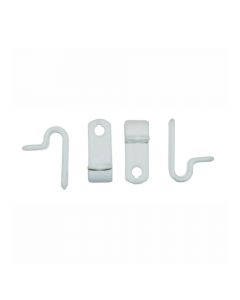 White PVC Coated 32mm Cable Clips Pack of 50