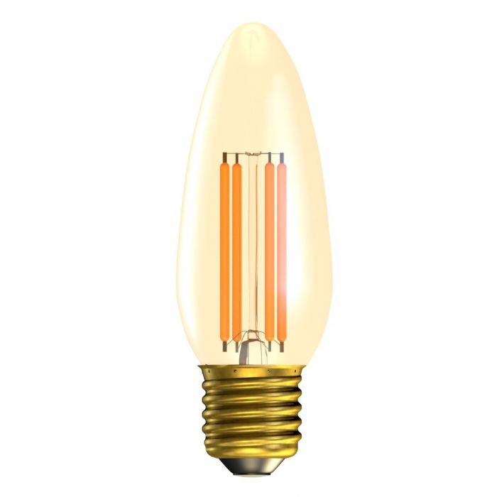 BELL 60810 3.3W LED Vintage Candle Bulb - ES, Amber, 2000K