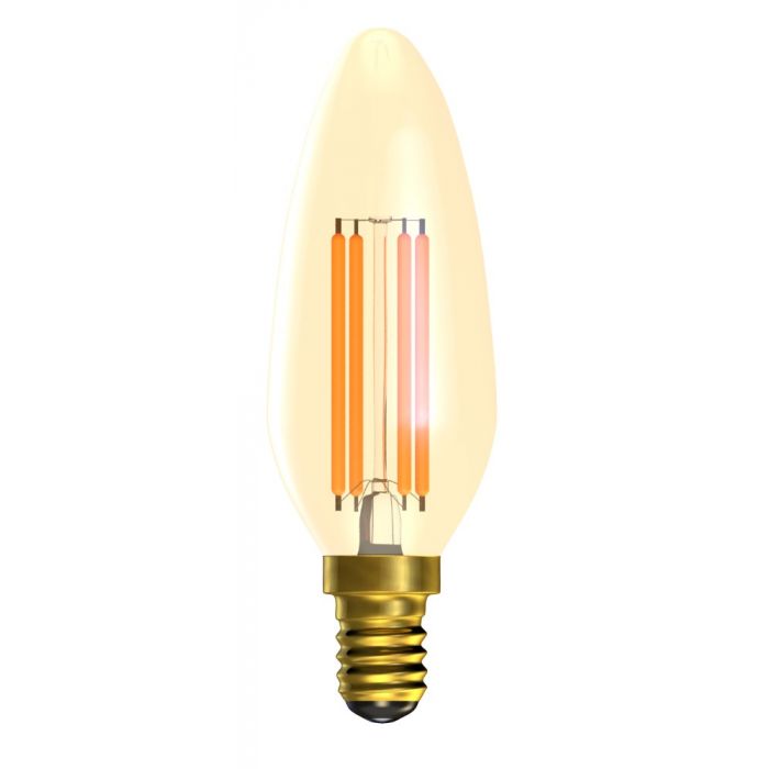 BELL 60809 3.3W LED Vintage Candle Bulb - SES, Amber, 2000K
