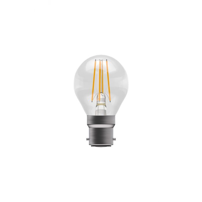 BELL 60731 3.3W LED Filament Round Bulb - BC, Clear, 2700K