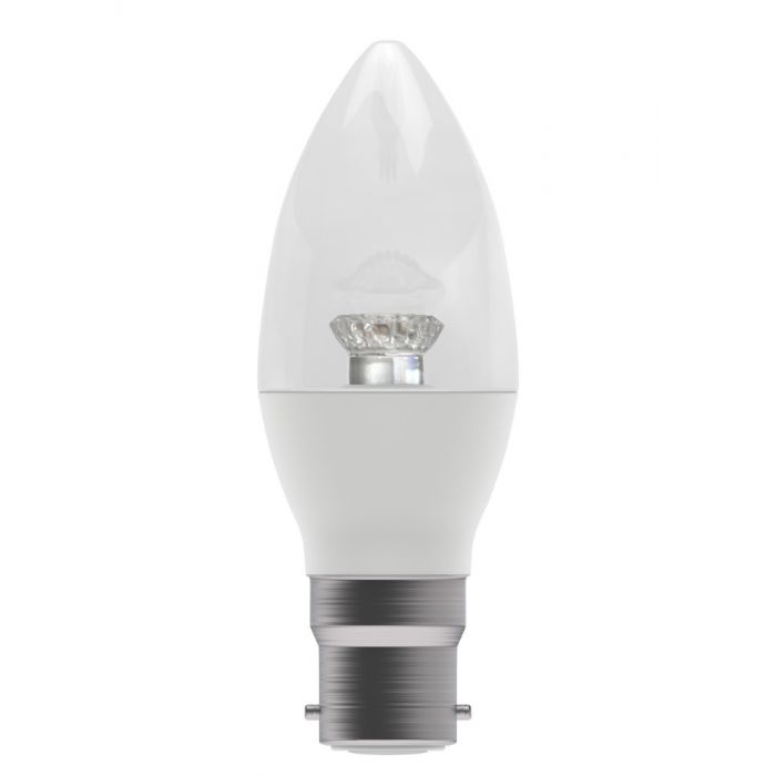 BELL 60570 2.1W LED 35mm Dimmable Candle Bulb Clear - BC, 4000K