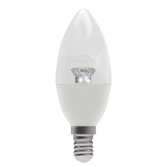 BELL 60572 2.1W LED 35mm Dimmable Candle Bulb Clear - SES, 4000K