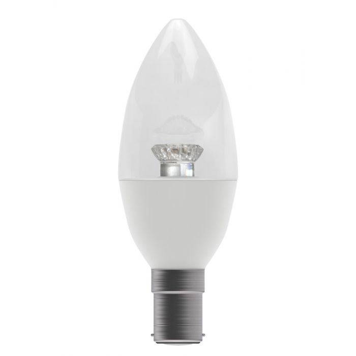 BELL 60567 2.1W LED 35mm Dimmable Candle Bulb Clear - SBC, 2700K