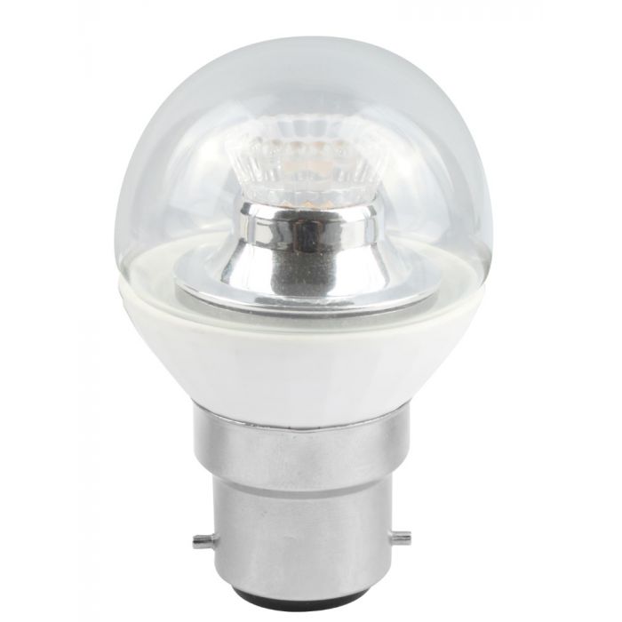 BELL 60582 2.1W LED 45mm Dimmable Round Bulb Ball Clear - BC, 4000K