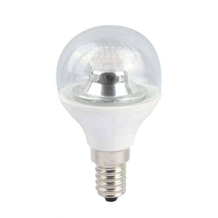 BELL 60580 2.1W LED 45mm Dimmable Round Bulb Ball Clear - SES, 2700K