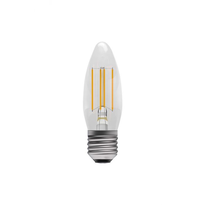 BELL 60719 3.3W LED Dimmable Filament Candle Bulb - ES, Clear, 2700K