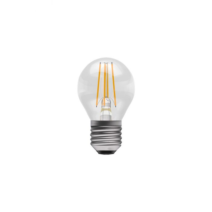 BELL 60741 3.3W LED Dimmable Filament Round Bulb- ES, Clear, 2700K