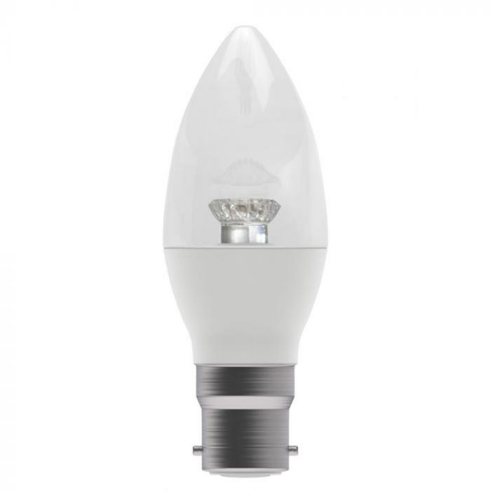 BELL 60574 3.9W LED Dimmable Candle Bulb Clear - BC, 2700K