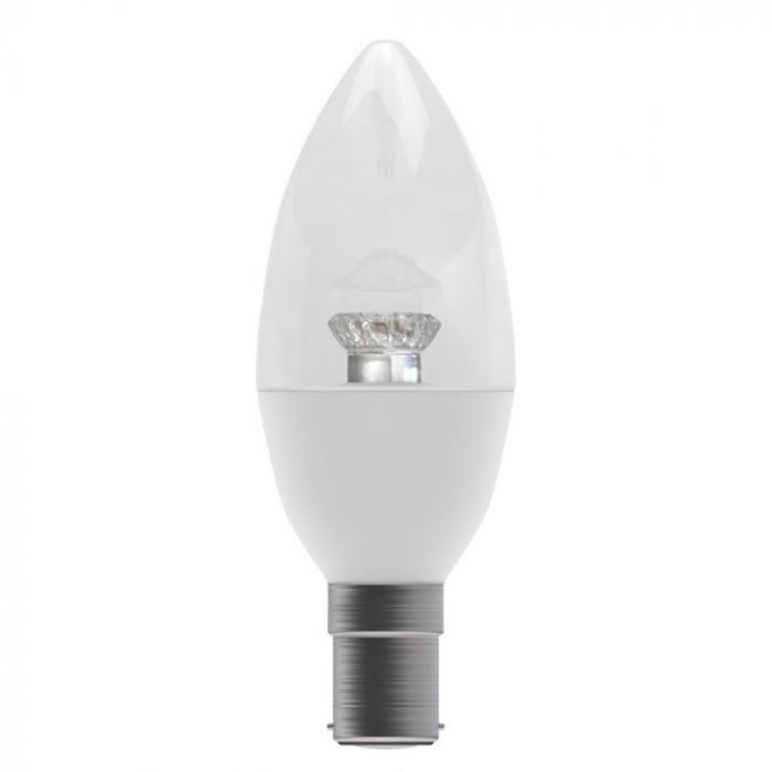 BELL 60575 3.9W LED Dimmable Candle Bulb Clear - SBC, 2700K