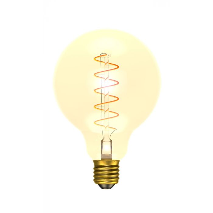 BELL 4W LED Vintage Soft Coil 95mm Globe Dimmable - ES, Amber, 2000K