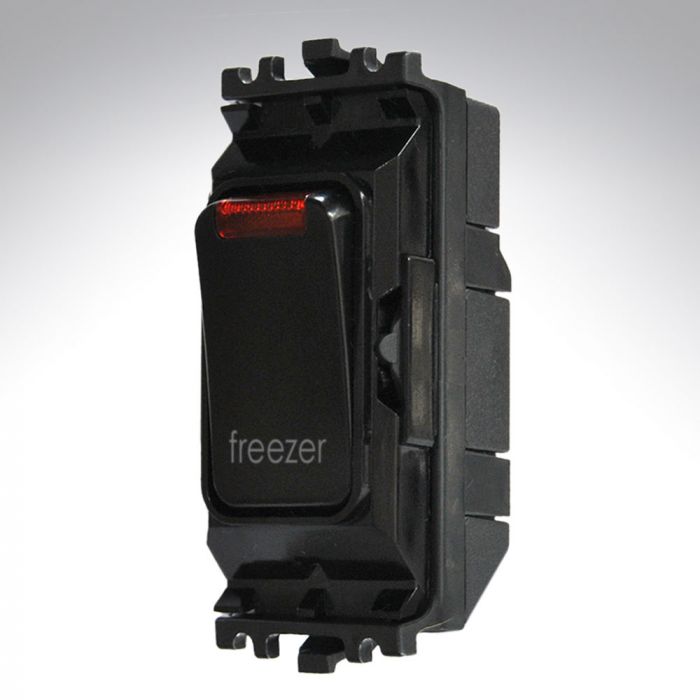 MK K4896NFZBLK Black Grid Switch + Neon 20A Freezer